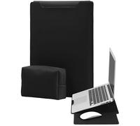 YealRed 13,3-14 Pouces Housse pour Ordinateur Portable avec MacBook/iPad/Surface/Lenovo/HP, en Cuir PU, avec Fonction Support, Tapis de Souris et Poche de Rangement pour Chargeur - Noir
