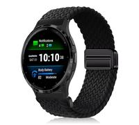YealRed 18mm Bracelet Nylon Compatible Avec Garmin Venu 4 41mm/Venu 3S/ 2S/Vivomove 3S/Vivoactive 4S, Bracelets de Remplacement Magnétiques pour Forerunner 255S / 265S (Noir)