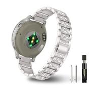 YealRed 18mm Bracelet pour Garmin Venu 4 41mm/Venu 3S/ 2S/Vivomove 3S/Vivoactive 4S, Bracelet de Montre en Femme Métal avec Strass Compatible avec Garmin Forerunner 255S / 265S (Lumière des étoiles)
