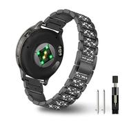 YealRed 18mm Bracelet pour Garmin Venu 4 41mm/Venu 3S/ 2S/Vivomove 3S/Vivoactive 4S, Bracelet de Montre en Femme Métal avec Strass Compatible avec Garmin Forerunner 255S / 265S (Noir)
