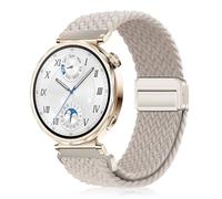 YealRed 18mm Bracelet pour Huawei Watch 5 42mm/GT 5 Pro 42mm/GT 5 41mm, Fermoir magnétique, bracelet de rechange tressé en nylon, compatible avec Huawei Watch GT 4 41mm (Starlight)