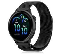 YealRed 20 mm Bracelet de Montre Métal Compatible avec Garmin Forerunner 570 42mm/Vívoactive 6/5, Sangles de Remplacement Magnétiques pour Garmin Forerunner 165/165 Music (Noir)