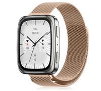 YealRed 20 mm Bracelet Métal Compatible avec Amazfit Active 2 Square/Active 2 /GTR Mini/GTS 4, Sangles de Remplacement Magnétiques pour Amazfit T-Rex 3 Pro 44mm/Bip 3 Pro (Or Rose)