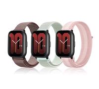 YealRed 20mm Bracelet [3 Pack] Compatible avec Amazfit Active 2 Square/Active 2/Active/GTR Mini/GTS 4/GTS 4 Mini, Bande de Remplacement Nylon pour Amazfit T-Rex 3 Pro 44mm/Bip 3 Pro (YZ+LYS+FBF)