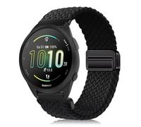 YealRed 20mm Bracelet Nylon Compatible Avec Garmin Approach J1 /Vívoactive 6/5 / 3/3 Music, Bande De Remplacement Sport Pour Garmin Forerunner 570 42mm 165/165 Music (Noir)