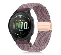 YealRed 20mm Bracelet Nylon Compatible Avec Garmin Forerunner 570 42mm/Vívoactive 6/5 / 3/3 Music, Bande De Remplacement Sport Pour Garmin Forerunner 165/165 Music (Violet)