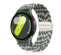 YealRed 20mm Bracelet Nylon Sport Compatible Avec Galaxy Watch Watch FE / 7/6 / 5/4, Boucle Magnétique Bande De Remplacement Pour Galaxy Watch 6 Classic / 5 Pro 45mm / 4 Classic (Gris Vert)