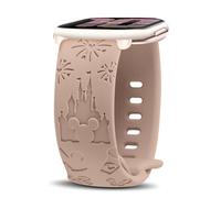 YealRed 20mm Bracelet Silicone pour Amazfit Active 2 Square/Active 2/Active/GTR Mini/GTS 4/GTS 4 Mini, Bande de Gravé Dessin Animé pour Amazfit T-Rex 3 Pro 44mm/Bip 3 Pro/Bip 3 (Marron Froid)