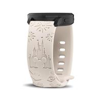 YealRed 20mm Bracelet Silicone Sport Compatible avec Garmin Approach J1 /Vívoactive 6/5 / 3/3 Music, Bande de Gravés Dessin Animé pour Garmin Forerunner 570 42mm/165/165 Music (Starlight)