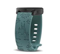 YealRed 20mm Bracelet Silicone Sport Compatible avec Garmin Forerunner 570 42mm/Vívoactive 6/5 / 3/3 Music, Bande de Gravés Dessin Animé pour Garmin Forerunner 165/165 Music (Vert)