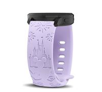 YealRed 20mm Bracelet Silicone Sport Compatible avec Garmin Forerunner 570 42mm/Vívoactive 6/5 / 3/3 Music, Bande de Gravés Dessin Animé pour Garmin Forerunner 165/165 Music (Violet)