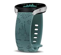 YealRed 20mm Bracelet Silicone Sport Compatible avec Samsung Galaxy Watch FE / 7 / 6 / 5 / 4, Bande de Gravés Dessin Animé pour Galaxy Watch 6 Classic / 5 Pro 45mm / 4 Classic (Vert)