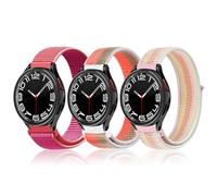 YealRed 20mm Bracelets Nylon Sport [ 3 Pack ] Compatible avec Samsung Galaxy Watch FE/ 7/6/ 5/4, Bande de Remplacement pour Samsung Galaxy Watch 6 Classic/ 5 Pro 45mm/ 4 Classic (SLH+FYPM+XGPF)