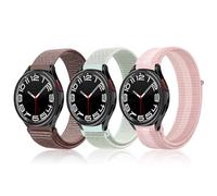 YealRed 20mm Bracelets Nylon Sport [ 3 Pack ] Compatible avec Samsung Galaxy Watch FE/ 7/6/ 5/4, Bande de Remplacement pour Samsung Galaxy Watch 6 Classic/ 5 Pro 45mm/ 4 Classic (YZ+LYS+FBF)