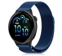 YealRed 20mm Métal Bracelet pour Garmin Forerunner 70/170/170 Music/570 42mm, Bracelet en Acier Inoxydable Sangles de Remplacement Magnétiques pour Garmin Approach J1/Vívoactive 6/5 (Bleu)