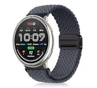YealRed 20mm Nylon Bracelet pour Amazfit Cheetah 2 Pro/Active 3 Premium/Active2 Square, Réglable Sport Band Magnétique Bande de Remplacement pour Amazfit GTR Mini/GTS 4 Mini (Gris)