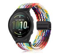 YealRed 20mm Nylon Bracelet pour Garmin Forerunner 70/170/170 Music/570 42mm, Réglable Sport Band Magnétique Bande de Remplacement pour Garmin Approach J1/Vívoactive 6/5 (Arc-en-ciel)
