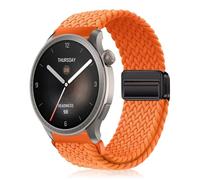 YealRed 22mm Bracelet Compatible Avec Amazfit Balance 2 /Balance/Bip 6/5 /Pop 3S, Bande de Remplacement Nylon Sport pour Amazfit T-Rex 3 Pro 48mm/GTR 4 /GTR 3 Pro/GTR 2e/GTR 47mm (Orange)