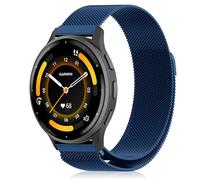 YealRed 22mm Bracelet Métal Compatible avec Garmin Venu 4/3 45 mm/Forerunner 570 47mm, Bracelets de Remplacement Magnétiques pour Vívoactive 4 /Forerunner 265/255 / 255 Music (Bleu)