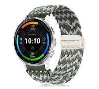 YealRed 22mm Bracelet Nylon Compatible Avec Garmin Venu 4/3 45mm/Forerunner 570 47mm/Vivoactive 4, Bracelets de Remplacement Magnétiques pour Forerunner 265/255 / 255 Music (Gris Vert)