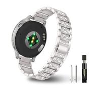 YealRed 22mm Bracelet pour Garmin Venu 4/3 45 mm/Forerunner 570 47mm, Bracelet de Montre en Femme Métal avec Strass Compatible avec Garmin Vívoactive 4 /Forerunner 265/255 (Lumière des étoiles)