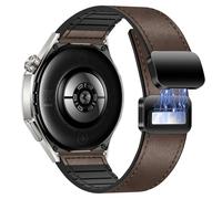 YealRed 22mm Bracelet pour Huawei Watch GT6 Pro/GT6/GT5 Pro/GT5/GT4/GT3(46mm), Bande de Rechange Magnétique en Cuir et Silicone pour Huawei Watch Ultimate 2/4Pro 48mm/5/4/3Pro(46mm) (Café)