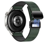 YealRed 22mm Bracelet pour Huawei Watch GT6 Pro/GT6/GT5 Pro/GT5/GT4/GT3(46mm), Bande de Rechange Magnétique en Cuir et Silicone pour Huawei Watch Ultimate 2/4Pro 48mm/5/4/3Pro(46mm) (Vert)