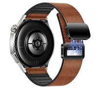 YealRed 22mm Bracelet pour Huawei Watch GT6 Pro/GT6/GT5 Pro/GT5/GT4/GT3(46mm), Bande de Rechange Magnétique en Cuir et Silicone pour Huawei Watch Ultimate 2/4Pro 48mm/5/4/3Pro(46mm) (Marron)