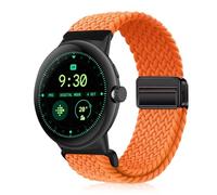 YealRed Bracelet Nylon Pour Google Pixel Watch 4/3 45mm, Boucle Magnétique Bande De Remplacement, Strap de Sport pour Hommes et Femmes Compatible Avec Google Pixel Watch 3/4 45mm (Orange)