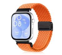 YealRed Bracelet Nylon Sport Compatible Avec Huawei Watch Fit 4 pro / 4/3, Boucle Magnétique Bande De Remplacement, Strap de Tissés Pour Huawei Watch Fit 4 pro / 4/3 (Orange)