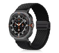 YealRed Bracelet Nylon Sport pour Samsung Galaxy Watch Ultra 47mm 2025/2024, Boucle Magnétique Bande De Remplacement, Strap de Tissés pour Galaxy Watch Ultra 47mm 2025/2024 (Noir)