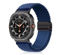 YealRed Bracelet Nylon Sport pour Samsung Galaxy Watch Ultra 47mm 2025/2024, Boucle Magnétique Bande De Remplacement, Strap de Tissés pour Galaxy Watch Ultra 47mm 2025/2024 (Bleu)