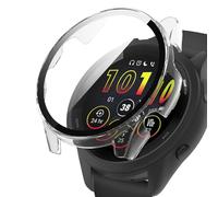 YealRed Coque Compatible avec Garmin Forerunner 265, Boîtier PC Rigide Apporter Protection d'écran en Verre Trempé, Protection Anti-rayures Complète Compatible avec Garmin Forerunner 265 - Transparent