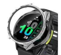 YealRed Coque Compatible avec Garmin Forerunner 970 47mm, Boîtier PC Rigide Apporter Protection d'écran en Verre Trempé, Protection Anti-Rayures Complète pour Garmin Forerunner 970 47mm - Transparent