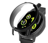 YealRed Coque Compatible avec Garmin Vívoactive 5, Boîtier PC Rigide Apporter Protection d'écran en Verre Trempé, Protection Anti-Rayures Complète Compatible avec Garmin Vívoactive 5 - Noir