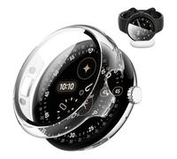 YealRed Coque Compatible avec Google Pixel Watch 4 41mm, Boîtier PC Rigide Apporter Protection d'écran en Verre Trempé, Protection Anti-Rayures Complète pour Pixel Watch 4 41mm - Transparent