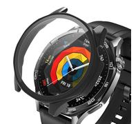 YealRed Coque Compatible avec Huawei Watch GT 5 46mm, Boîtier PC Rigide Apporter Protection d'écran en Verre Trempé, Protection Anti-Rayures Complète pour Huawei Watch GT 5 46mm - Noir