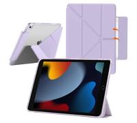 YealRed Coque Étui pour iPad 10,2 Pouces 9e/8e/7e Gén (2021/2020/2019), avec Dos Transparent, Béquille Fine, Étui Antichoc pour Tablette Compatible avec iPad Air 10,5 Pouces 3e Génération (Violet)