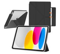 YealRed Coque Étui pour iPad (A16) 11ème Génération 11 Pouces 2025, avec Dos Transparent, Béquille Fine, Étui Antichoc pour Tablette Compatible avec iPad 10ème Génération 10,9 Pouces 2022 (Noir)