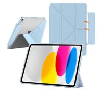 YealRed Coque Étui pour iPad (A16) 11ème Génération 11 Pouces 2025, avec Dos Transparent, Béquille Fine, Étui Antichoc pour Tablette Compatible avec iPad 10ème Génération 10,9 Pouces 2022 (Bleu clair)