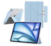 YealRed Coque Étui pour iPad Air 11 Pouces (M3) 2025/(M2) 2024, avec Dos Transparent, Béquille Fine, Étui Antichoc pour Tablette Compatible avec iPad Air 5ème 2022/4ème 2020 10.9 Pouces (Bleu Clair)