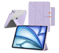 YealRed Coque Étui pour iPad Air 11 Pouces (M3) 2025/(M2) 2024, avec Dos Transparent, Béquille Fine, Étui Antichoc pour Tablette Compatible avec iPad Air 5ème 2022/4ème 2020 10.9 Pouces (Violet)