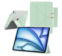 YealRed Coque Étui pour iPad Air 11 Pouces M4 2026/M3 2025/M2 2024, avec Dos Transparent, Béquille Fine, Étui Antichoc pour Tablette Compatible avec iPad Air 5ème 2022/4ème 2020 10.9 Pouces (Vert)