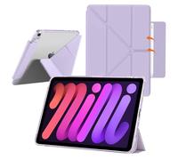YealRed Coque Étui pour iPad Mini (A17 Pro) 7e Génération 8,3 Pouces 2024, avec Dos Transparent, Béquille Fine, Étui Antichoc pour Tablette Compatible avec iPad Mini 6e Génération 2021 (Violet)