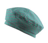 YEAMKE Béret à Carreaux à Carreaux Casquette octogonale, Vert Gazon, 58(cm)