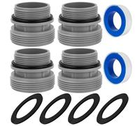 YEAMLTE Adaptateurs Tuyau Piscine Lot de 4 4560 Raccord de Tuyau Piscines 40 mm vers 1 1/2 Pouces Connecteurs Pompe Piscine Compatible avec Pompes de Filtration Intex et Coleman