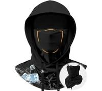 YEAMLTE Cagoule Moto Homme Femme, Cagoule D'été Rafraîchissante, 3 en 1Hooded Face Mask, Protection Solaire Cagoule Moto Été, Élastique Cool, pour Sports Extérieurs, Cyclisme, Pêche (noir)
