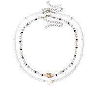 YEAMLTE Collier de Coquillage, Collier Coquillage Femme, Collier de Plage, Collier de Boheme, Bijoux d'été, Cadeau d'anniversaire et de Vacances pour Enfants et Adultes
