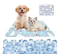 YEAMLTE Tapis Rafraîchissant pour Petit Chien et Chat, Coussin de Refroidissement à Eau avec Effet Gel, Anti-Chaleur Été, Imperméable, Facile à Nettoyer (Motif Arctique, L（50 * 60cm）)