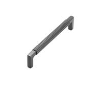 Yeandshi Lot de 5 poignées d'armoire moletées noires légères de luxe, trou central de 128 mm, poignées d'armoire de cuisine en forme de T, adaptées pour tiroirs, commodes, armoires, armoires.